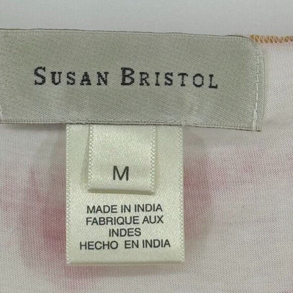 Susan Bristol top Womens size Medium Pink Tie Dye Beach Bag Print T Shirt - Picture 5 of 8